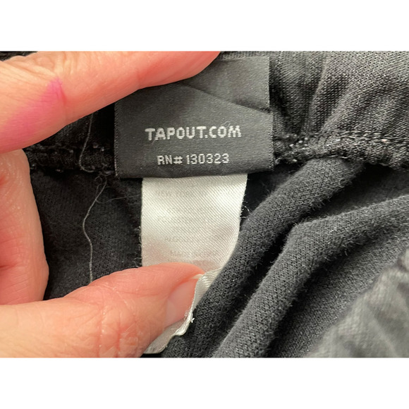 Tap Out Boys Trouser Sweatpants Side Stripe Elastic Waist Size F Black/Red - Picture 8 of 8